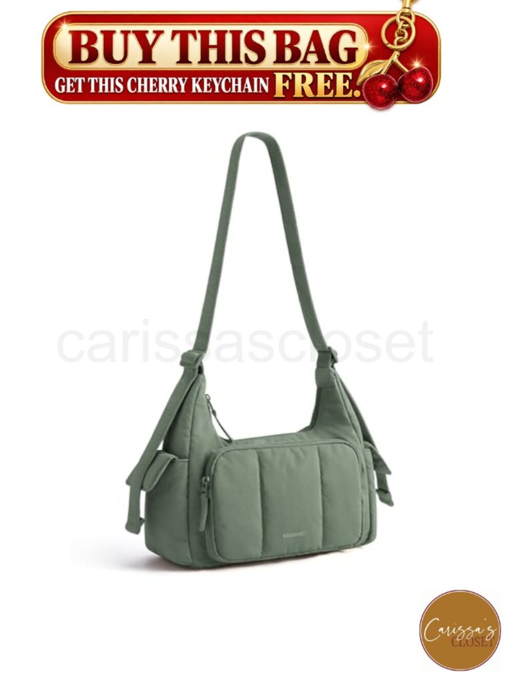 ✨ BAGSMART Puffer Crossbody Hobo Bag Adjustable Strap Everyday Purse